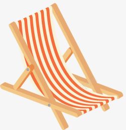 红色账单沙滩椅素材