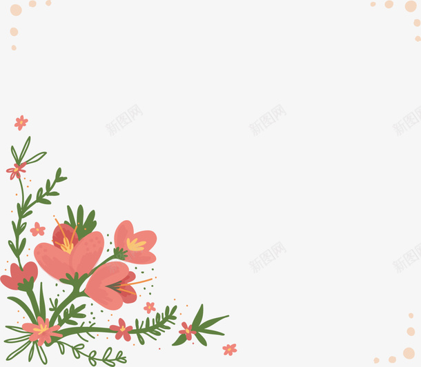 春季红色花朵框架png免抠素材_新图网 https://ixintu.com 春天 春季 春日 植物 花丛 花朵框架 边框纹理 鲜花