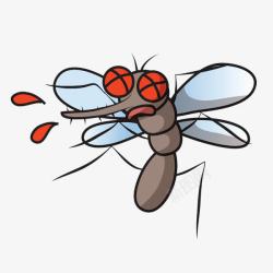 卡通蚊子矢量一只苍蝇高清图片