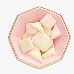 糖果圆点时尚装饰粉色盘装奶糖高清图片