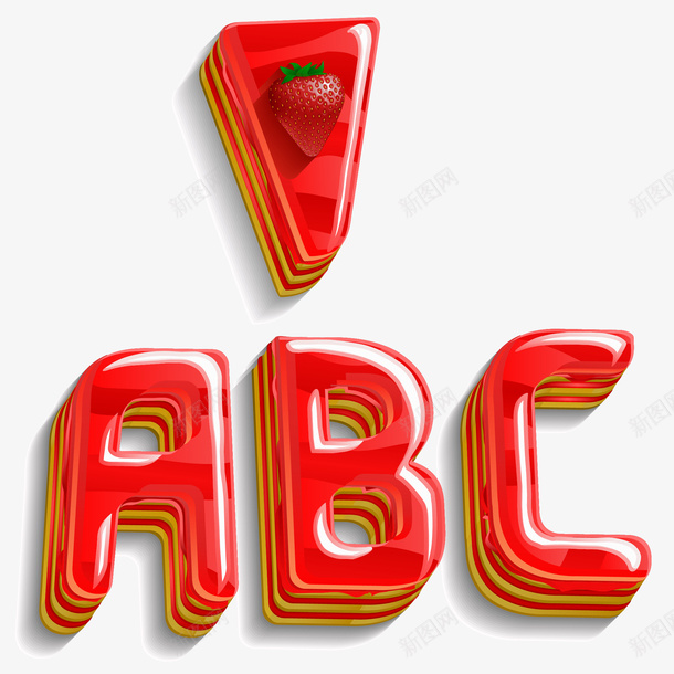 卡通果冻字ABC字体png免抠素材_新图网 https://ixintu.com banner 字母字体设计 方块 果冻字 艺术字 蛋糕