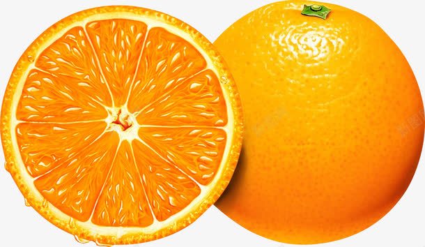 手绘脐橙水果营养维Cpng免抠素材_新图网 https://ixintu.com 水果 脐橙 营养