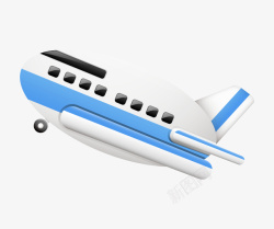 卡通简约飞机小型装饰广告素材