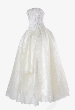 晚装白色时尚婚纱高清图片