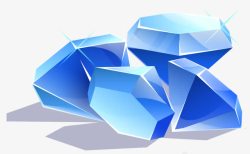 蓝色饰品搭配手绘水晶钻石高清图片