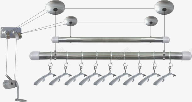 晾衣设备png免抠素材_新图网 https://ixintu.com 升降衣架 悬挂衣架 手摇式升降衣架 金属衣架