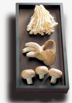 木盘装金针菇蘑菇素材
