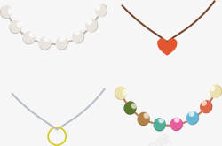 珍珠项链创意女人项链矢量图高清图片