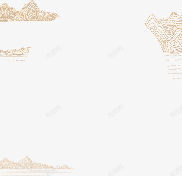 线形山脉手绘png免抠素材_新图网 https://ixintu.com 山脉 手绘 折纸 线形