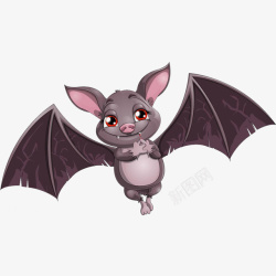 卡通飞翔的小蝙蝠素材