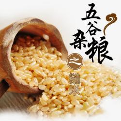 米艺术字五谷杂粮之糙米高清图片