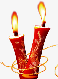 浪漫蜡烛红色婚礼新婚蜡烛高清图片