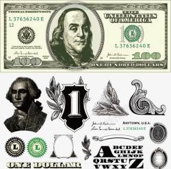 美金钞票美金矢量图高清图片