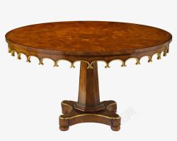 皮质复古桌子北欧餐桌家具模型手绘厨房桌子高清图片