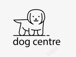 简笔龙形状LOGO动物狗狗俱乐部logo矢量图图标高清图片