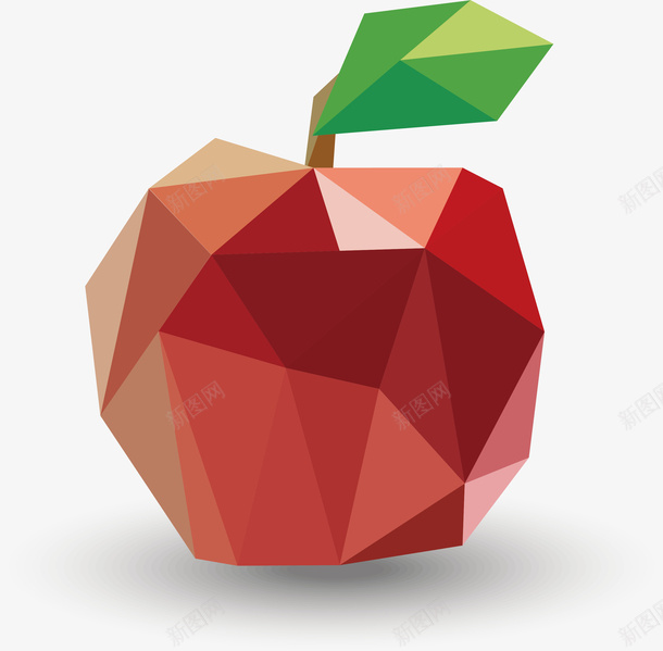 低多边形几何水果苹果矢量图ai免抠素材_新图网 https://ixintu.com 不规则图形苹果 低多边形苹果 几何 几何水果 水果苹果 矢量水果 矢量图