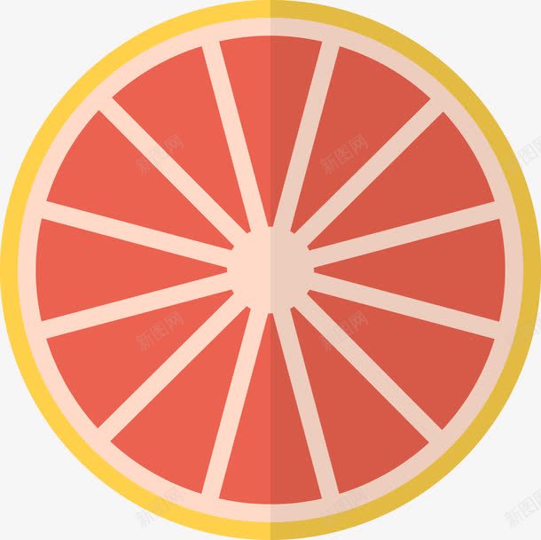 简约西柚标图标png_新图网 https://ixintu.com 切面 卡通 图标 柚子 柚子卡通 水果 西柚 食品