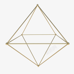 线条框架的立体几何素材