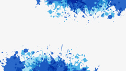 蓝色水彩喷墨背景元素矢量图素材
