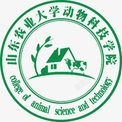 山东农业大学动物科技学院农大绿版院徽素材