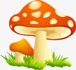 各种造型蘑菇春天卡通可爱蘑菇造型高清图片