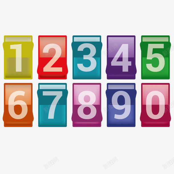 彩色数字矢量图ai免抠素材_新图网 https://ixintu.com 卡通 彩色数字 数学 神奇数字 神秘数学 矢量图