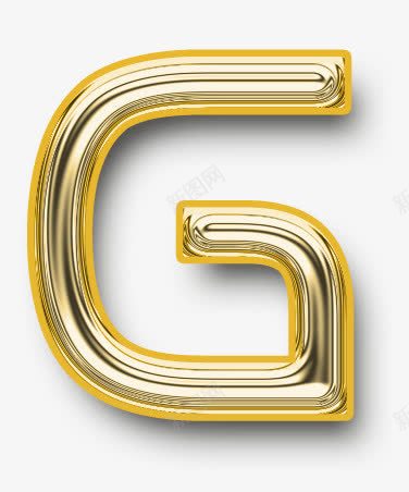 黄金字母G图标png_新图网 https://ixintu.com 创意字母 现代 黄金字母数字