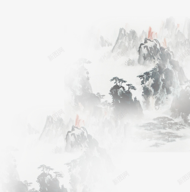 山水水墨透明png免抠素材_新图网 https://ixintu.com png图片 png大图 免扣 免扣png图片 山水 水墨