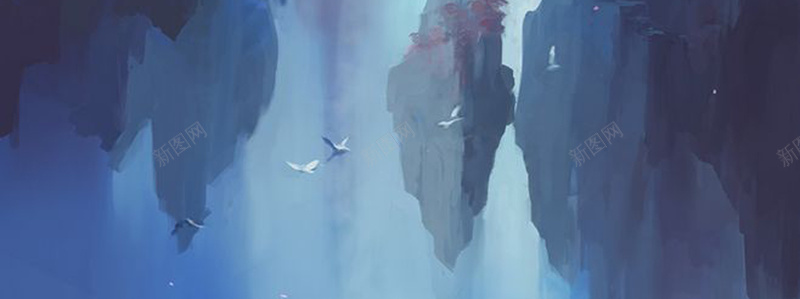 浪漫梦幻场景背景jpg设计背景_新图网 https://ixintu.com 场景 山脉 彩色 手绘 插画 树木 树林 梦幻 浪漫 背景