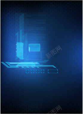 科技元素蓝色信息科技封面背景背景
