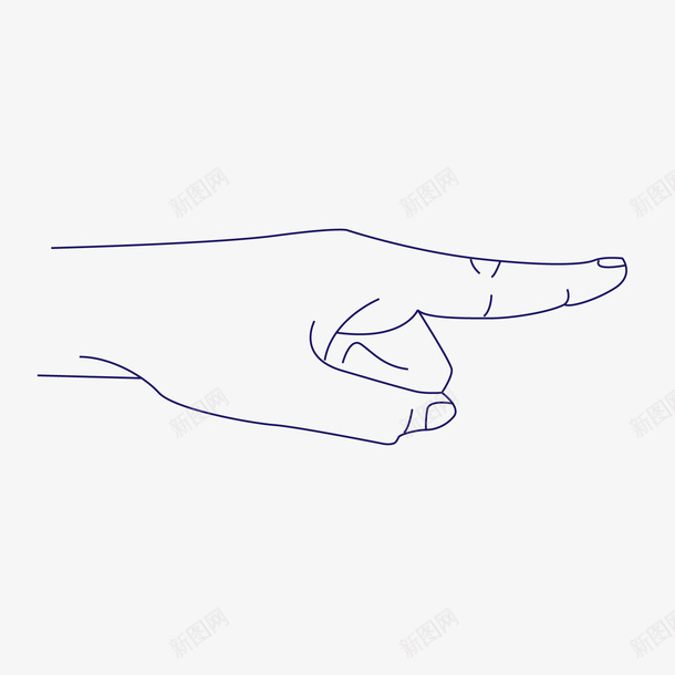 手势矢量图图标ai_新图网 https://ixintu.com 手势 手指 指示 简约 线条 矢量图
