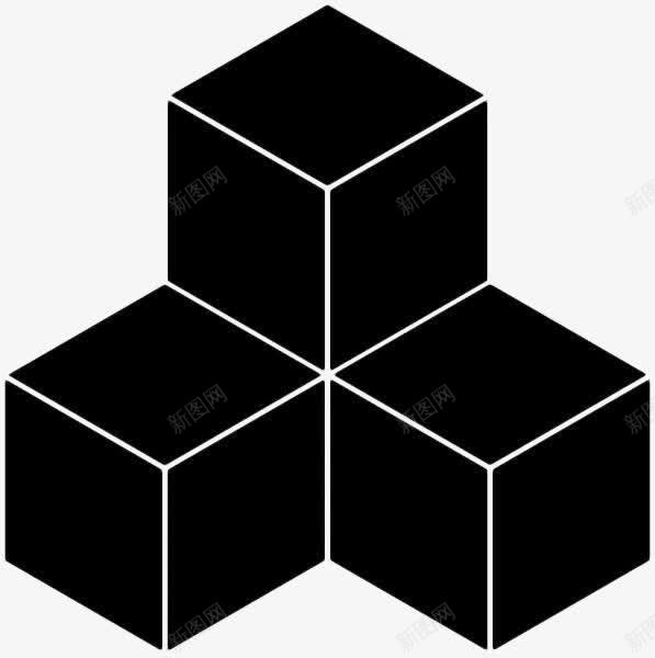 黑色几何立体图形png免抠素材_新图网 https://ixintu.com 几何 几何立体 几何线条 手绘 正方体 正方体线条 正方体组合 正方形 线条 黑色