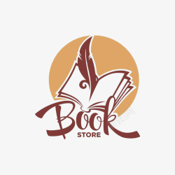 欧美书本书店欧美风logo图标高清图片