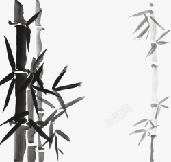 竹文化中国风创意水墨竹文化高清图片