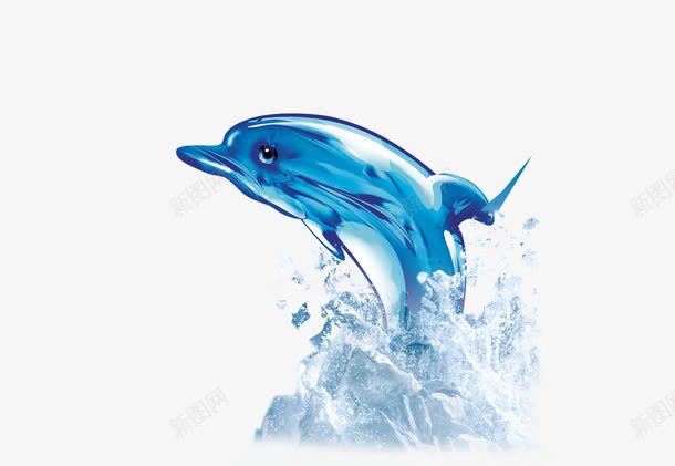 海豚png免抠素材_新图网 https://ixintu.com 夏天素材 大海 海豚 海豚logo 飞溅的水花