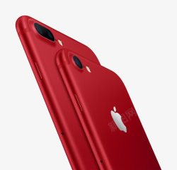 红色苹果7手机素材