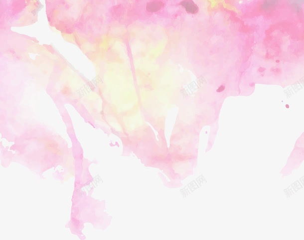 粉色水墨艺术花纹装饰png免抠素材_新图网 https://ixintu.com 水墨 粉色 艺术 花纹 装饰