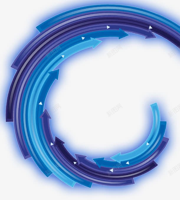 蓝色圆圈炫光png免抠素材_新图网 https://ixintu.com h5素材 创意箭头 效果 蓝色圆圈炫光