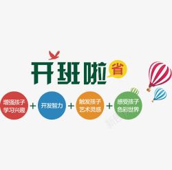 省钱快报图标开班啦绿色艺术字图标高清图片