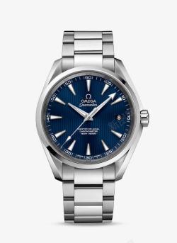 时尚男士手表搭配蓝色欧米茄男表腕表手表高清图片