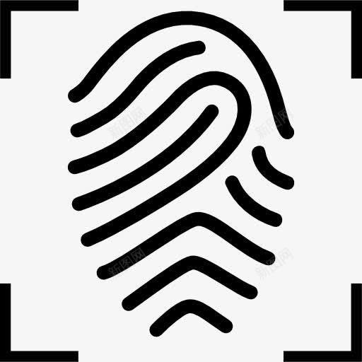 指纹与十字焦点图标png_新图网 https://ixintu.com 准星 十字形 扫描 技术 指纹 指纹扫描 聚焦