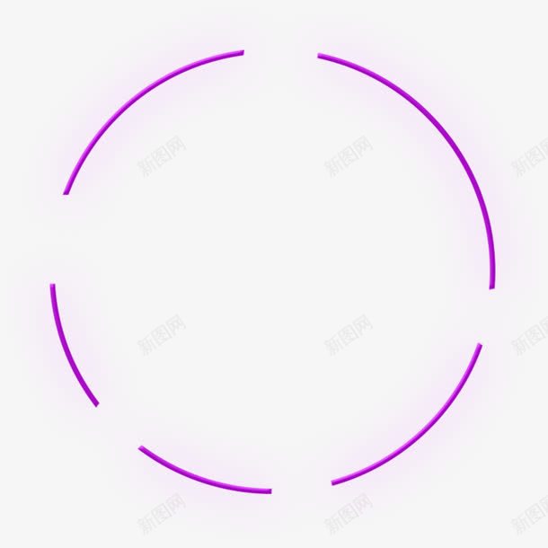 紫色圆圈png免抠素材_新图网 https://ixintu.com 圆圈 紫色 边框 边框装饰