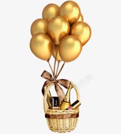 金色化妆品金色气球高清图片