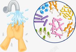 洗手细菌素材