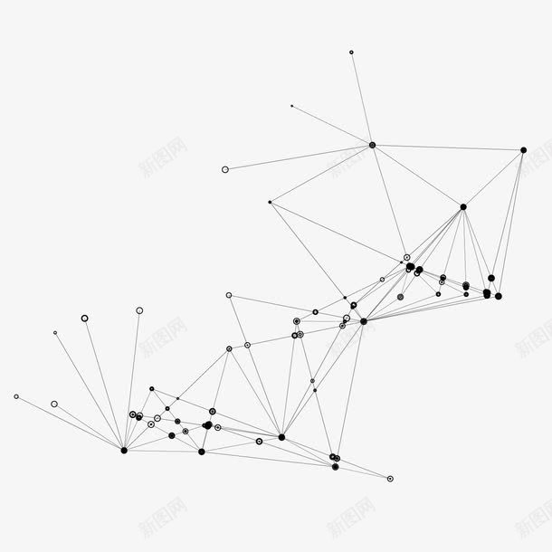 潮流线条装饰图矢量图ai免抠素材_新图网 https://ixintu.com 放射状 潮流 线条 装饰图 黑白 矢量图