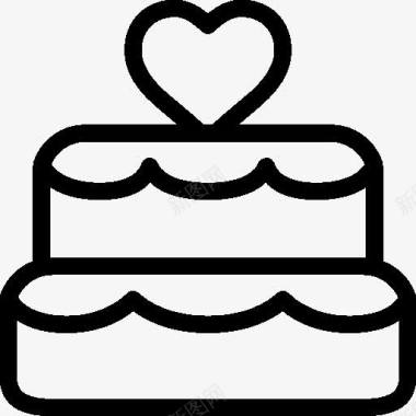 假期婚礼蛋糕图标图标