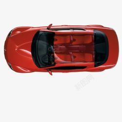 车俯视图红色热情轿车车俯视图高清图片