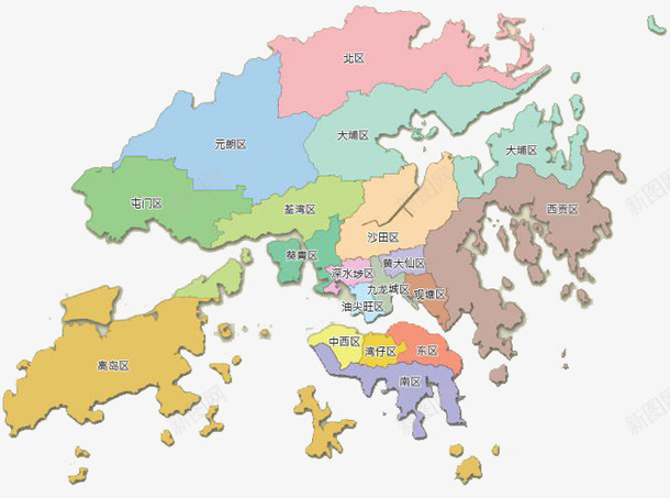 香港地图png免抠素材_新图网 https://ixintu.com 中华人民共和国香港特别行政区 中国 中国香港 地图 色彩 香港 香港地图