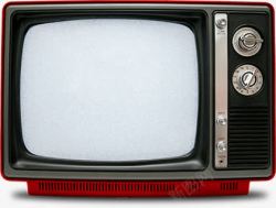 台式电视机手绘复古黑白电视机高清图片