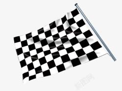 赛车场F1赛车黑白手拿旗高清图片